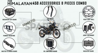 Fit For Royal Enfield New Himalayan 450 8 Pcs Accessories Combo Pack